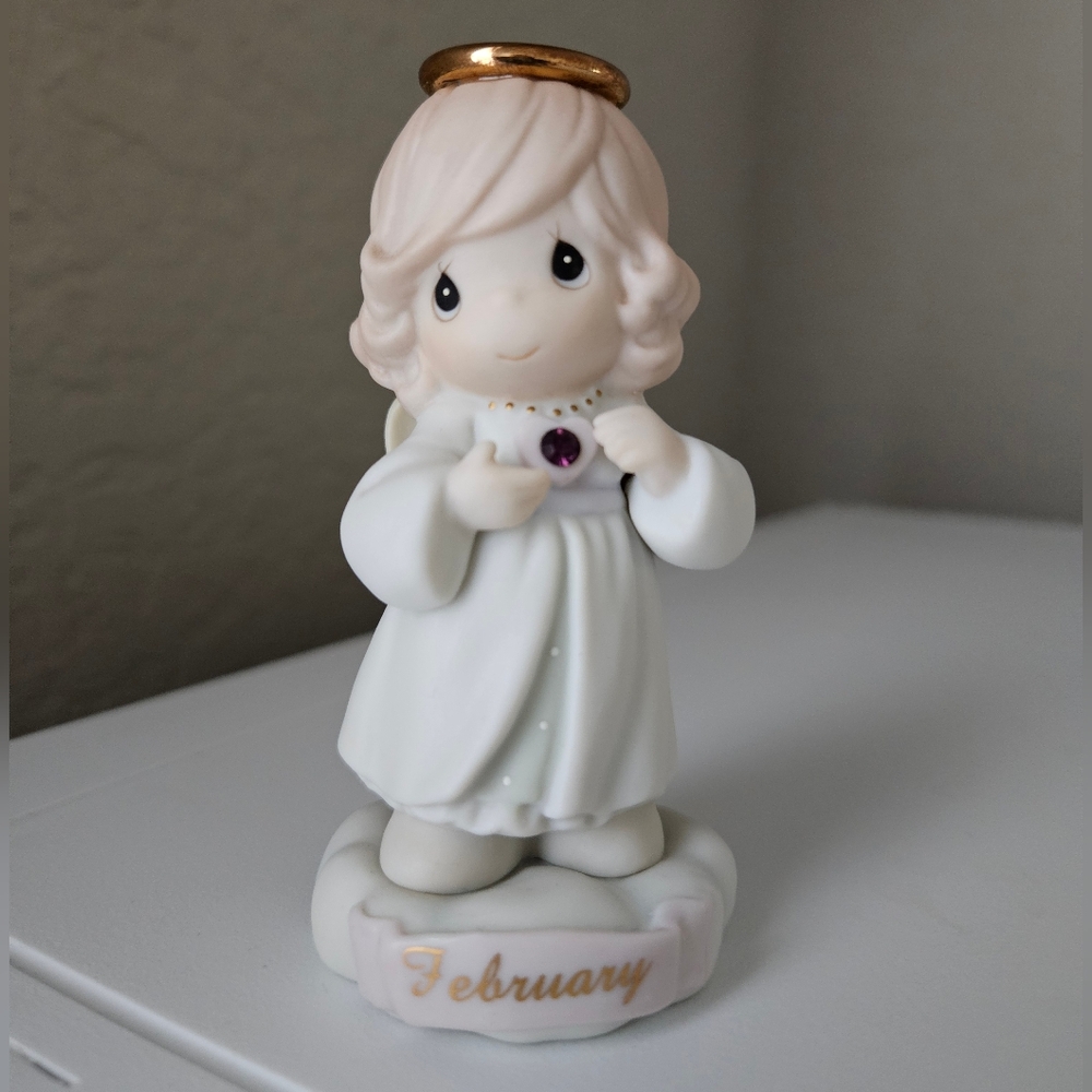 Precious Moments February Angel Figurine